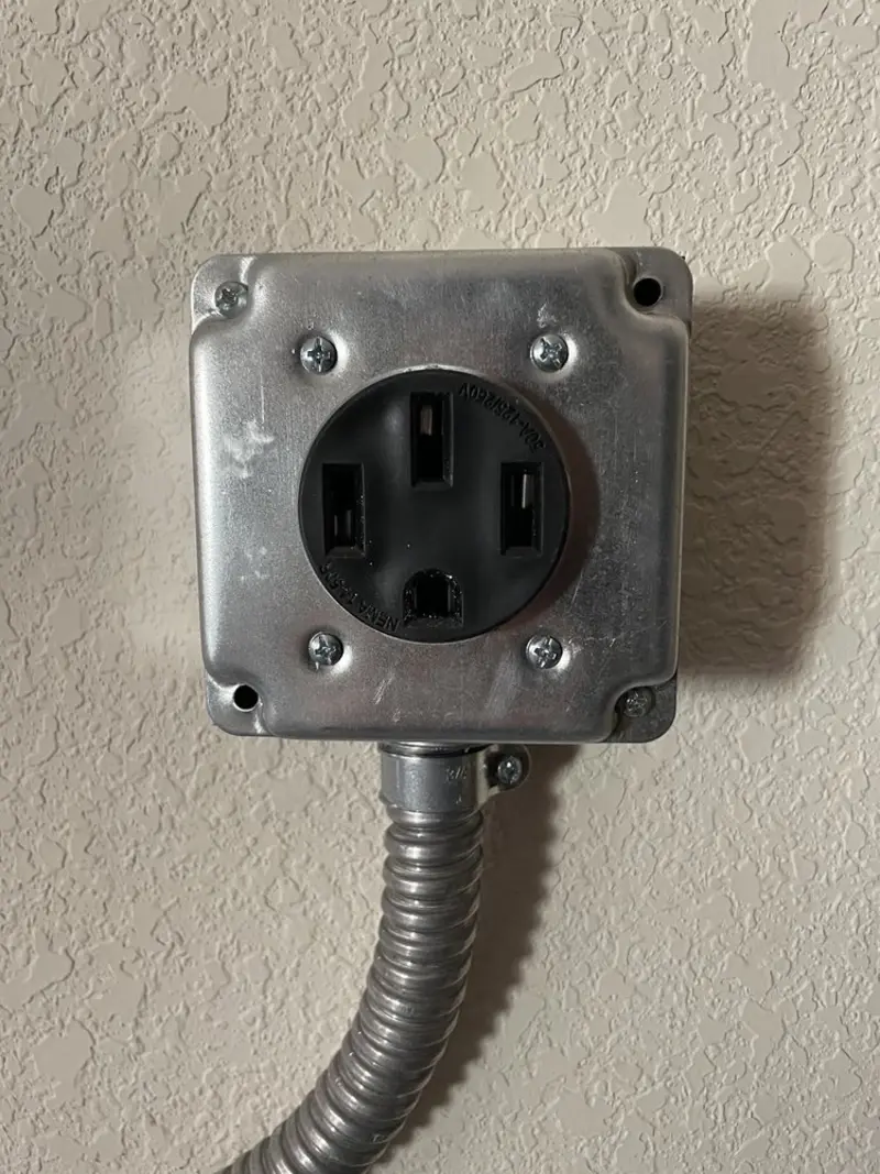 NEMA 14-50 outlet installed for Smart Home Electrical in Cinco Ranch
